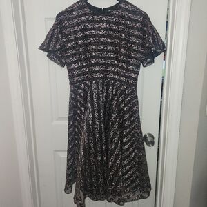 JILL Jill Stuart Black & Pink Floral Dress